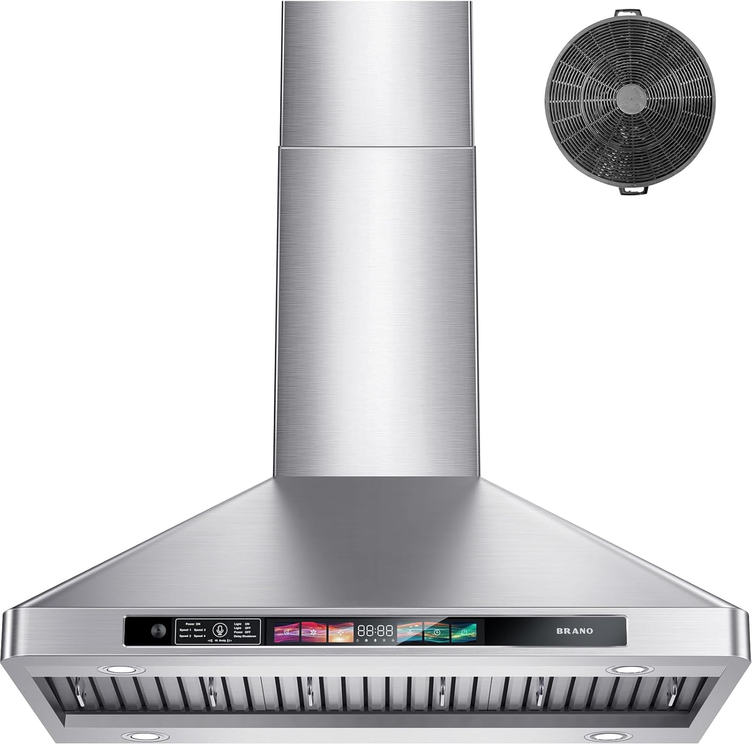 30 Inch Wall Mount Range Hood with 900 CFM Powerful Airflow
