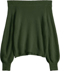 ZAFUL Sweaters for Women Off Shoulder Knit Sweater - Soft Polyester