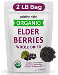 Organic Elderberries Dried Bulk 2 lb - Wildcrafted Immunity Booster