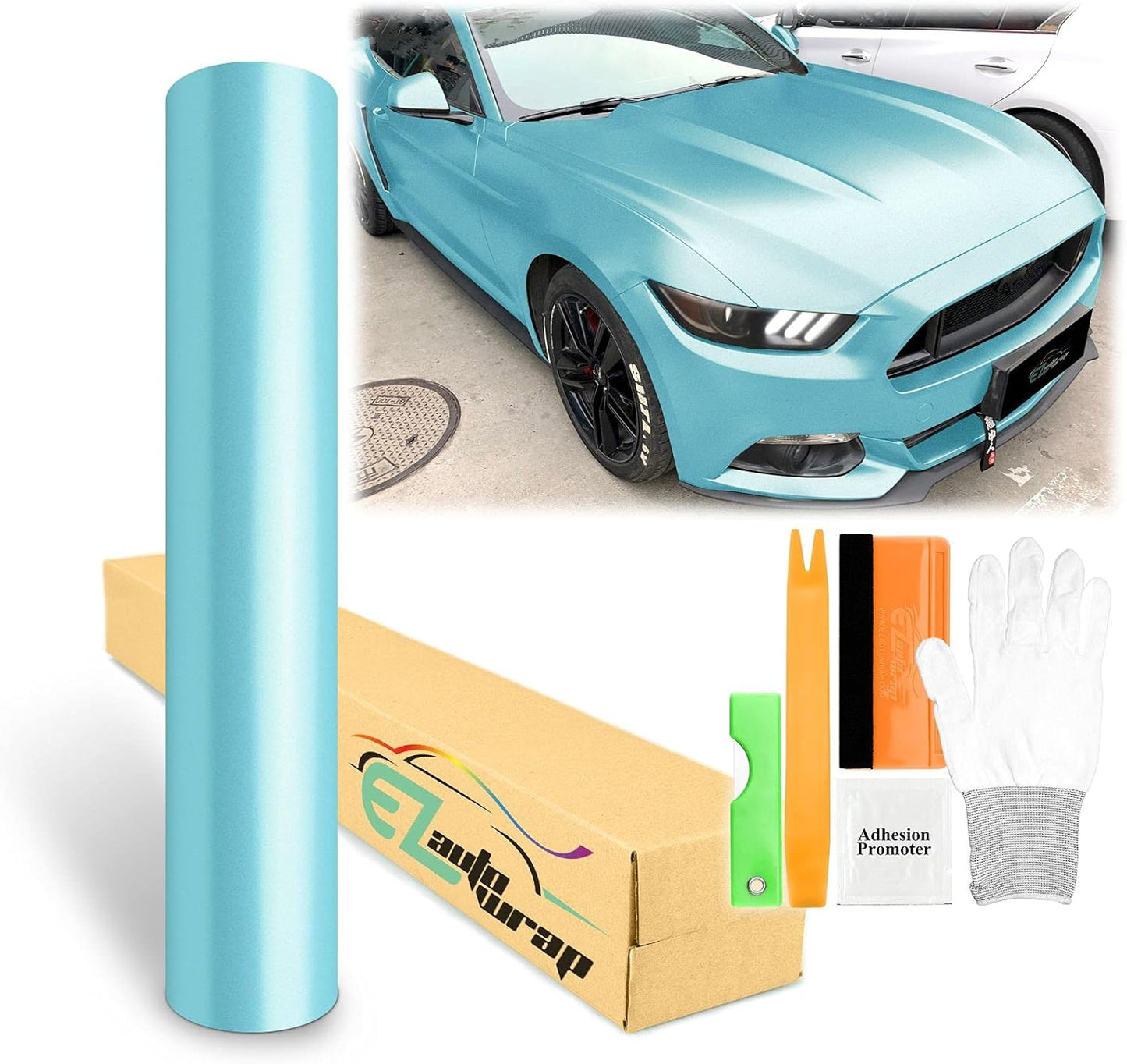 60x480 Teal Matte Metallic Satin Pearl Vinyl Wrap for Cars