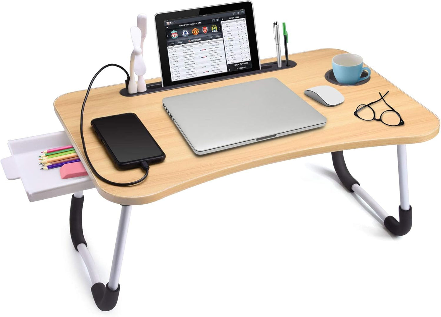 Slendor Foldable Laptop Desk - Portable Bed Stand