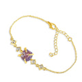 Alexandrite Chain Bracelet in Yellow Gold - June Birthstone Gift