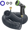 3/8 in EVA Coil Hose 50 FT - Lightweight Coiled Garden Hose