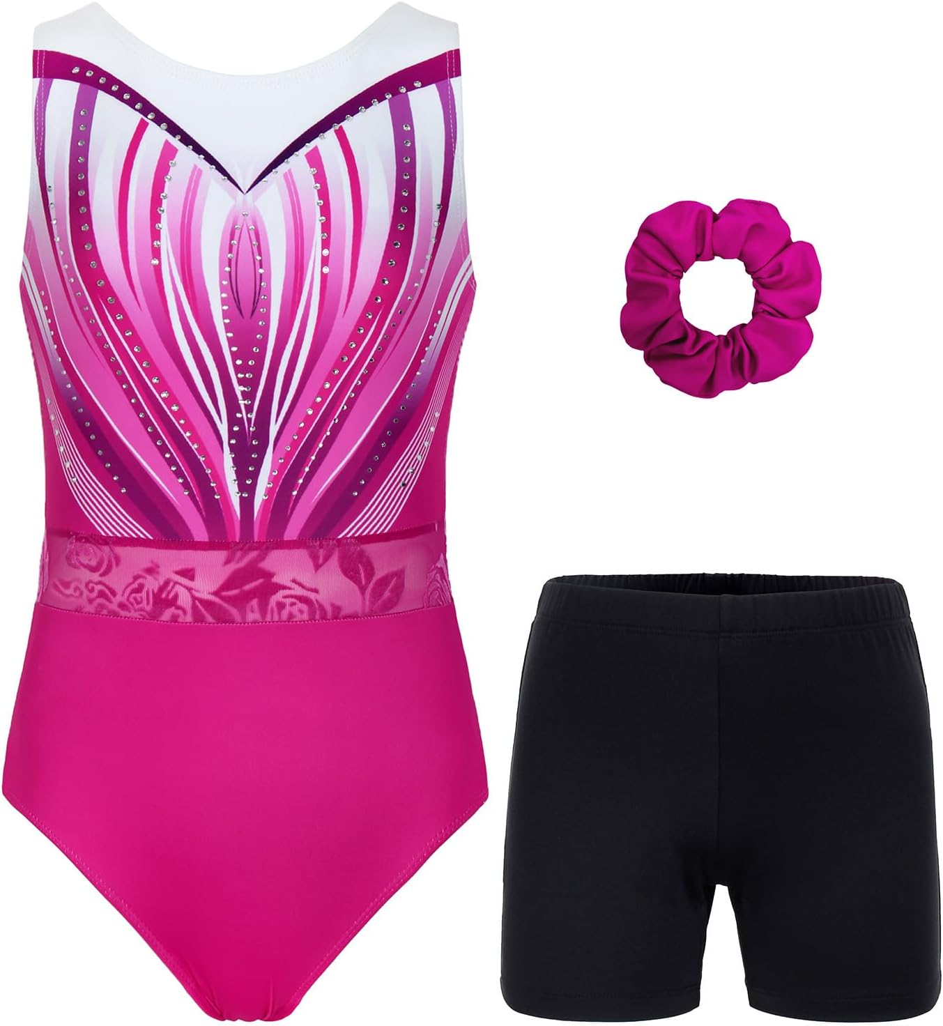 Gymnastics Leotards for Girls and Adults with Shorts Activewear