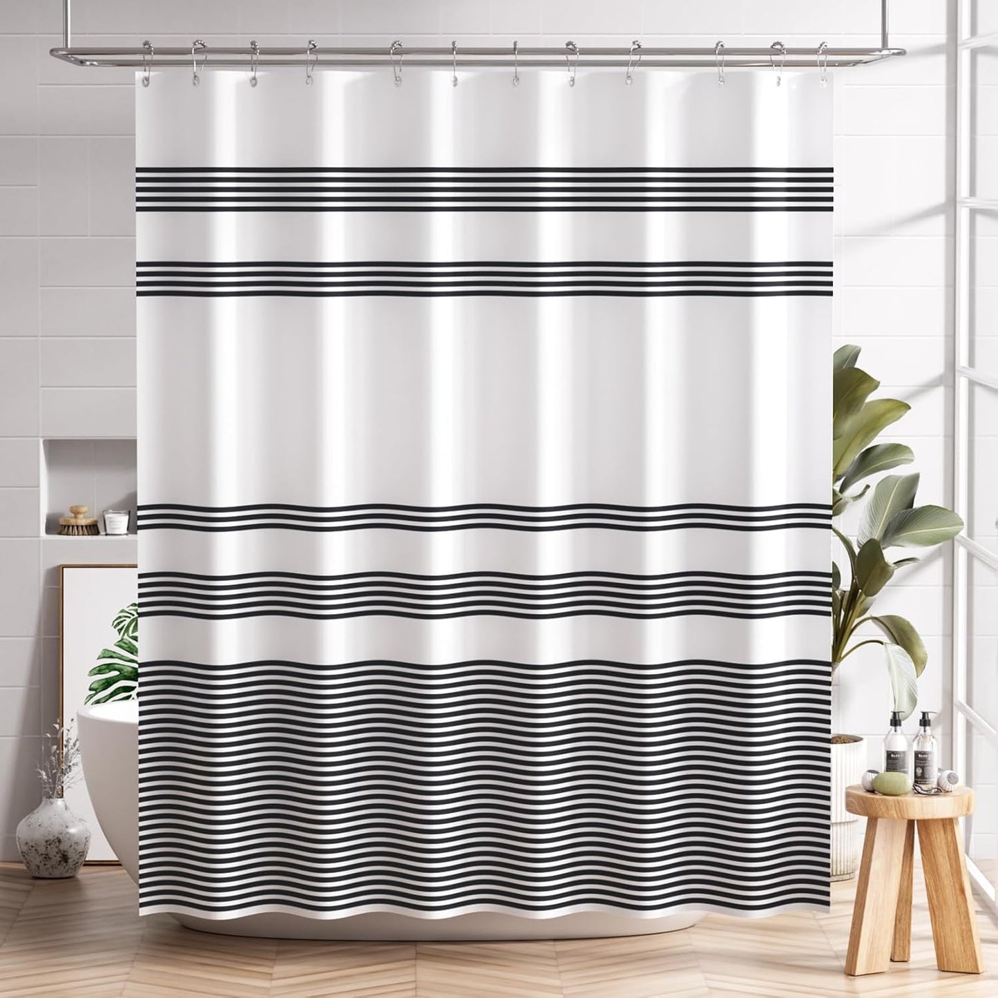 Farmhouse Rustic Shower Curtain Set by AmazerBath