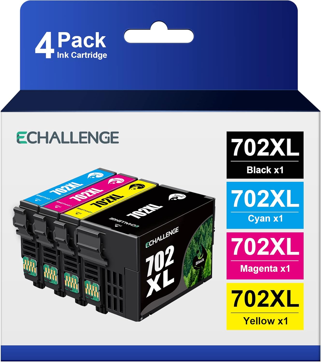 702XL Ink Cartridges Replacement for Epson Workforce Printers