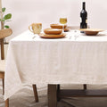 Linen Tablecloth 100% Pure Linen for Rectangle Tables - Durable