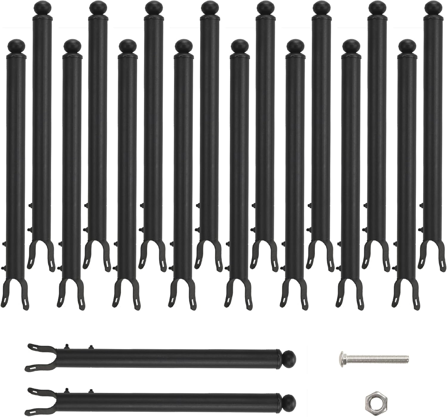 18 Pack 1-3/8ft' Chain Link Fence Extension for Dogs and Privacy