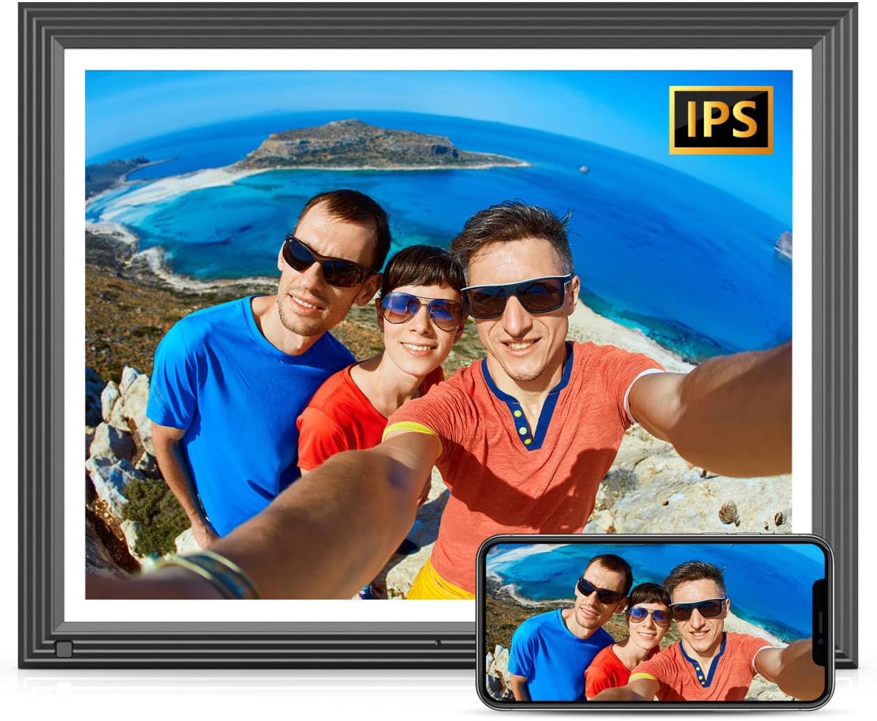 Digital Picture Frame 15-Inch with Touch Screen and WiFi