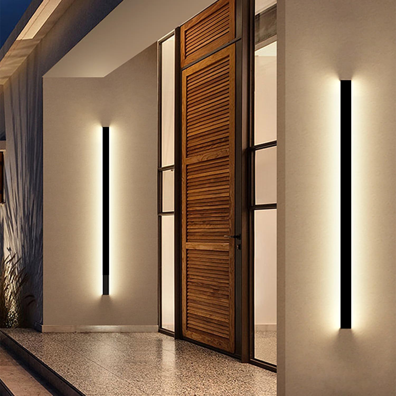 Modern Outdoor Wall Lights for House - Dimmable 2pack Sconce