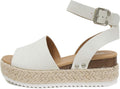 Soda Topic Womens Open Toe Buckle Ankle Strap Espadrilles