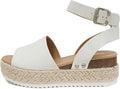 Soda Open Toe Buckle Ankle Strap Espadrille Flatform
