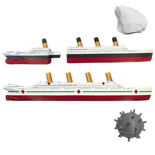 Split In Half Titanic & Britannic Bath Boat Toy for Kids