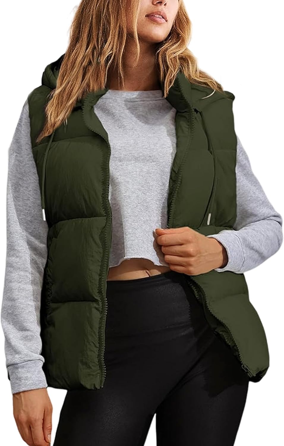 Tanming Black Puffer Vest for Women - Stylish Winter Outerwear