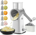 Rotary Cheese Grater Hand Crank with 5 Blades for Easy Use
