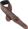 Copperhead Brown Snakeskin Padded Guitar Strap - Comfortable Play