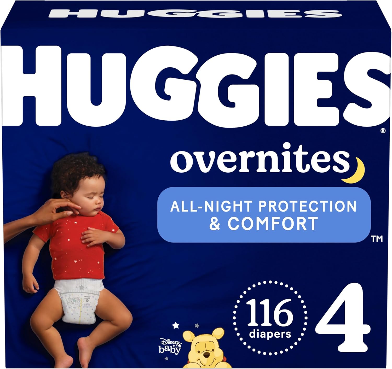 Huggies Size 4 Overnites Baby Diapers: 116 Ct Extra Absorbent
