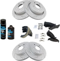 TRQ Front & Rear Brake Pad & Rotor Kit Semi-Metallic - Durable Fit