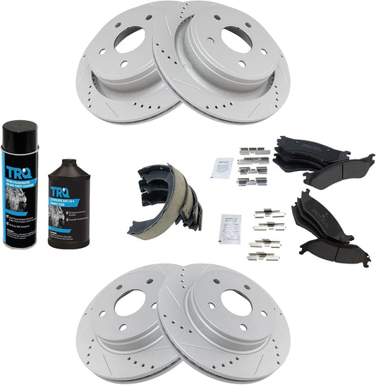 TRQ Brake Pad & Rotor Kit for 2004-2006 Dodge Durango & Ram 1500