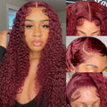 Deep Wave 99J 13x6 HD Lace Front Wig 24in - Deep Curly Burgundy