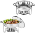 IMACONE Chafing Dish Buffet Set of 2 - Durable 5QT Stainless Chafer