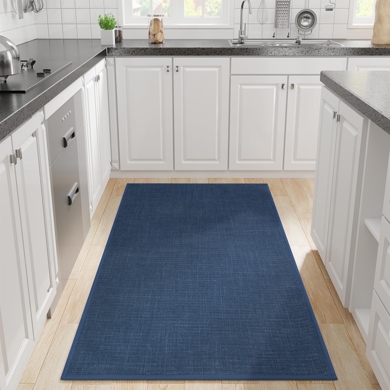 Non Slip Kitchen Rug, Washable Absorbent Runner Mat for Floors