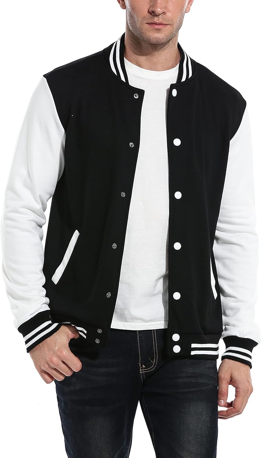 COOFANDY Men's Fashion Varsity Jacket for Casual Style Lovers