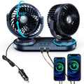 Car Fan 12v 24 Volt Universal Dual Head Oscillating Fan - Compact