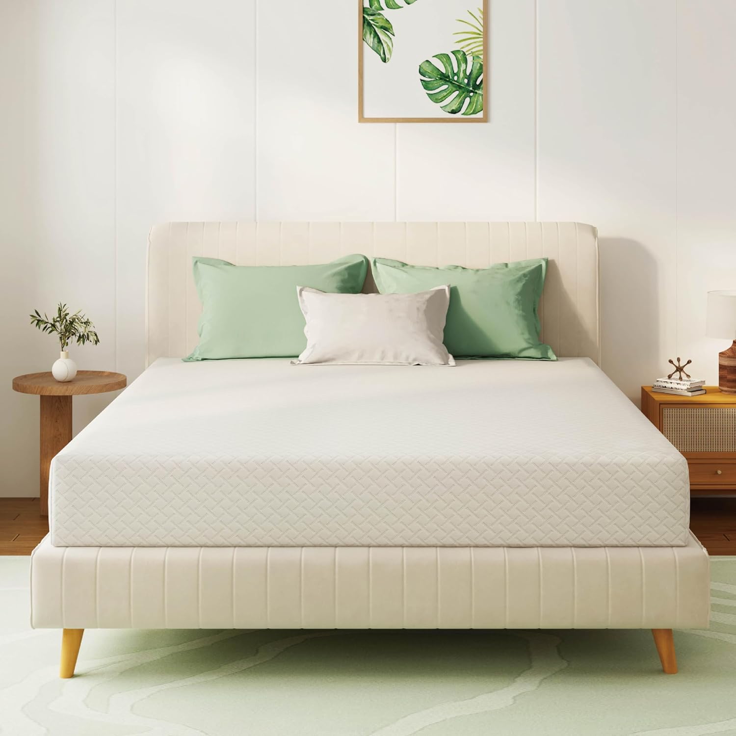 Full Size Mattress with Green Tea Memory Foam for Cool Sleep