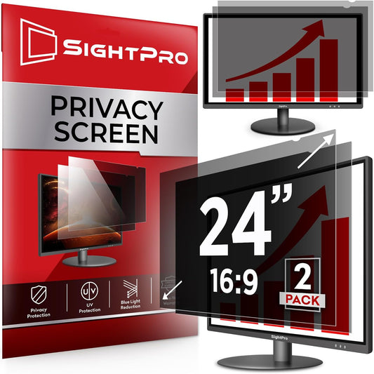 24 Inch Computer Privacy Screen Filter - Anti-Glare Protector