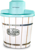 Nostalgia Electric Ice Cream Maker Wood Bucket Parlor Style - 4 Quart