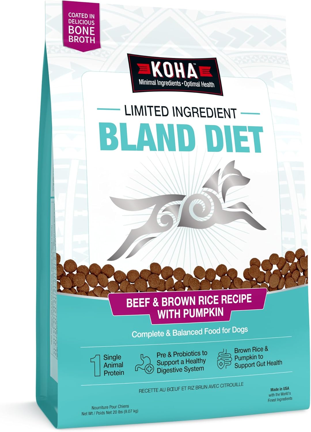 KOHA Limited Ingredient Dog Food for Sensitive Stomachs 20 lbs