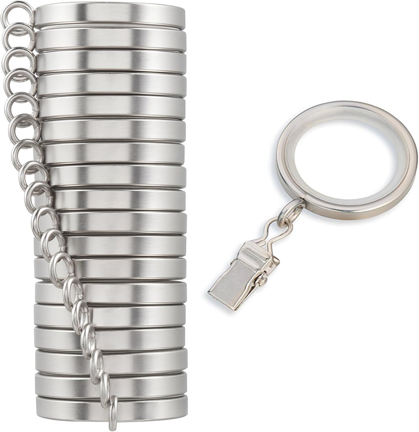 MODE Cambria Premium Easy Glide Curtain Rings - Brushed Nickel