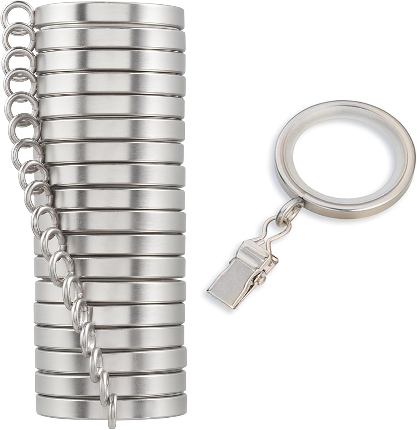 MODE Cambria Premium Easy Glide Curtain Rings - Brushed Nickel