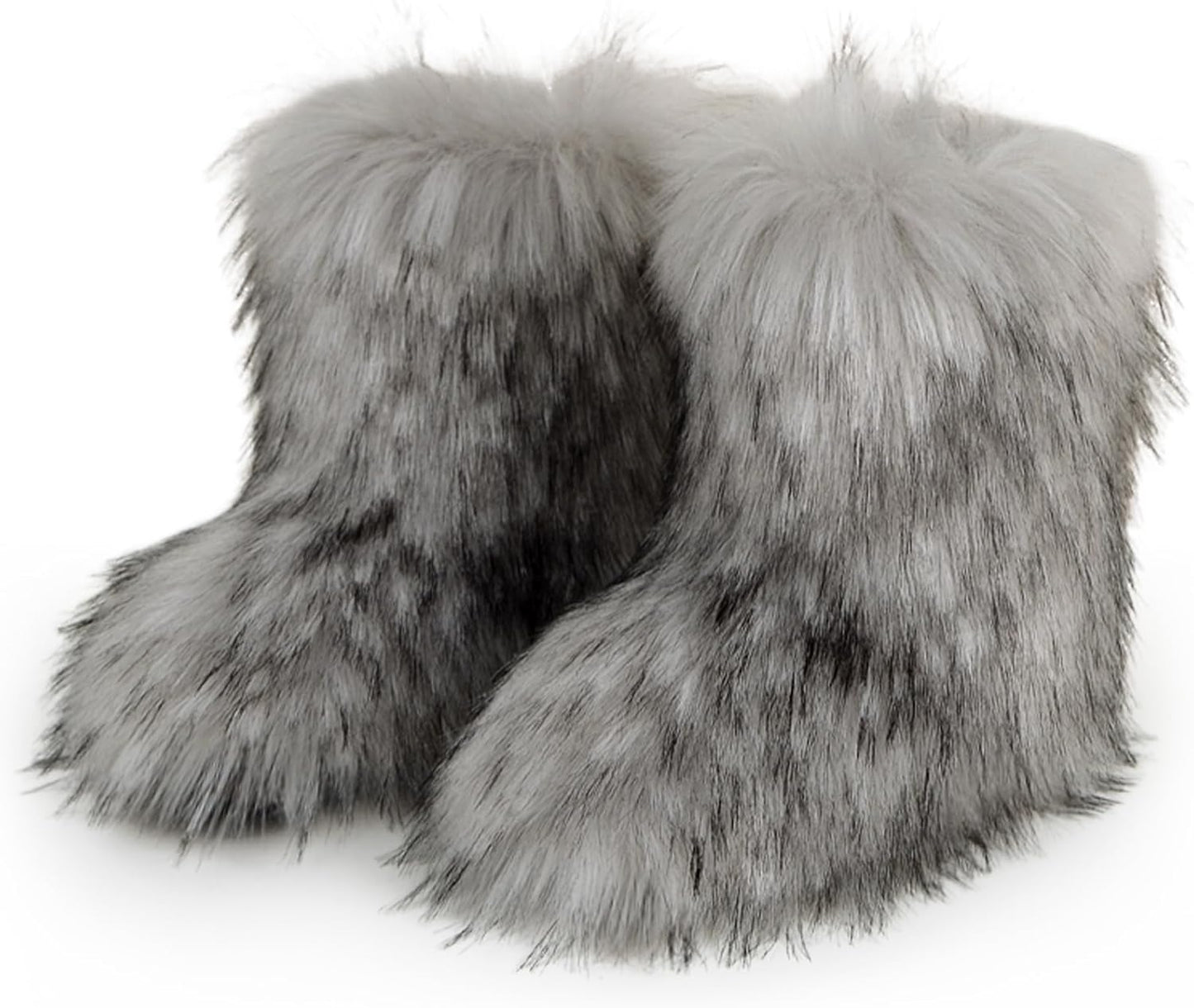 Faux Fur Boots for Women - Stylish Mid-Calf Snow Boot Design