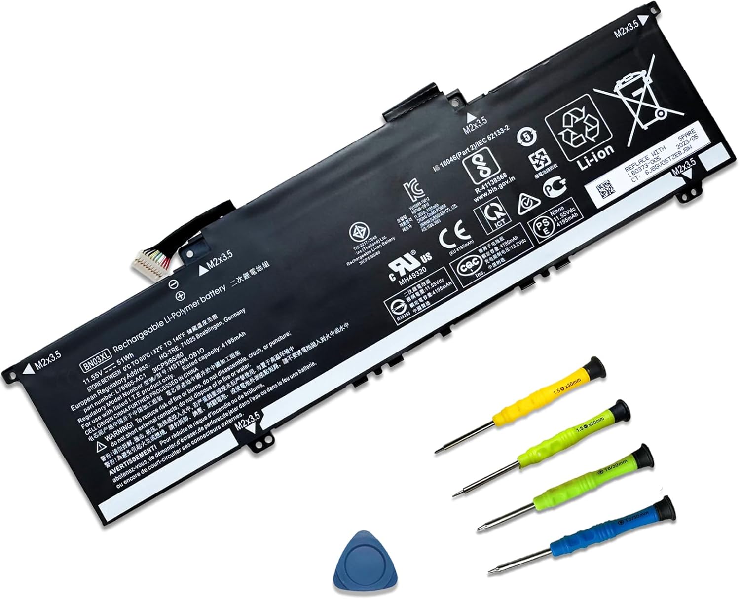BN03XL Laptop Battery Replacement for HP Envy Series Notebooks