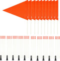 10 Pcs Upgraded Bike Flags with 6 ft Pole - High Visibility Safety