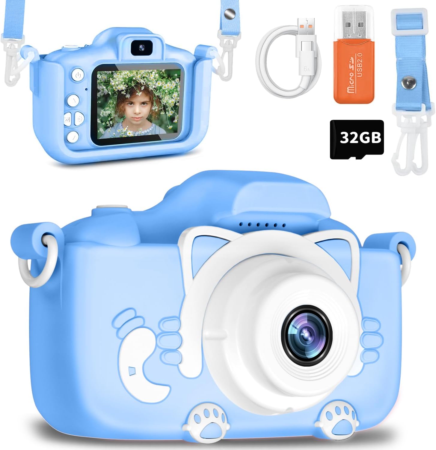 Yatao 40MP Kids Camera: 1080P HD, 32GB Card, Perfect Gifts!
