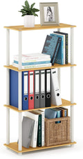 Turn-N-Tube 4-Tier Multipurpose Shelf Display Rack - Beech/White