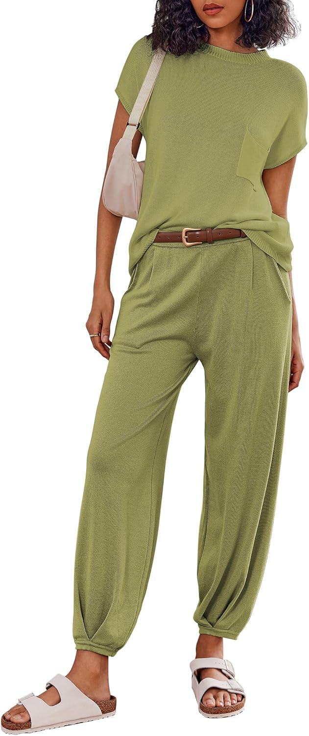 Ekouaer Two Piece Outfits Lounge Sets for Women Stylish Comfort