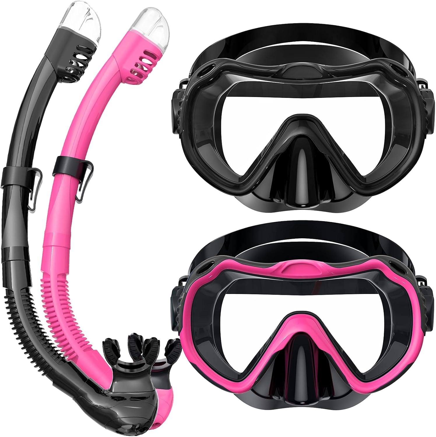 180 Panoramic View Snorkel Mask Set - Anti-Fog, Leak-Free