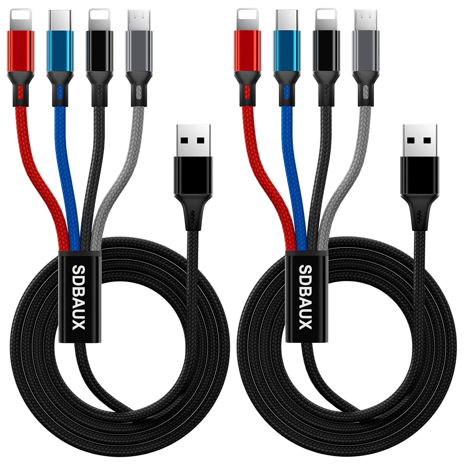 4-in-1 Fast Charging Cable - Charge Multiple Devices Simultaneously!