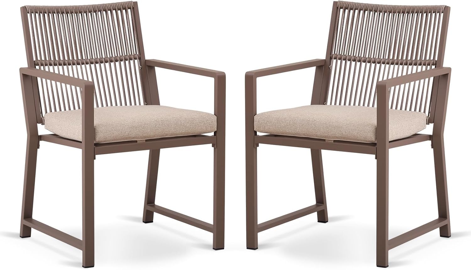 Aluminum Outdoor Patio Dining Chairs with Ergonomic Design