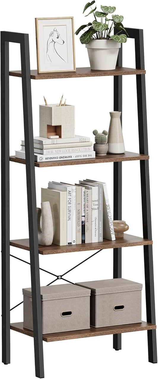 VASAGLE Ladder Shelf: 4-Tier Bookshelf for Any Room