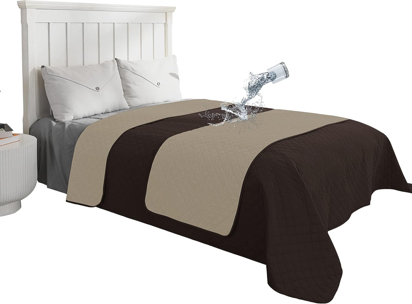 100% Waterproof Dog Bed Cover for Pets and Kids - Reversible