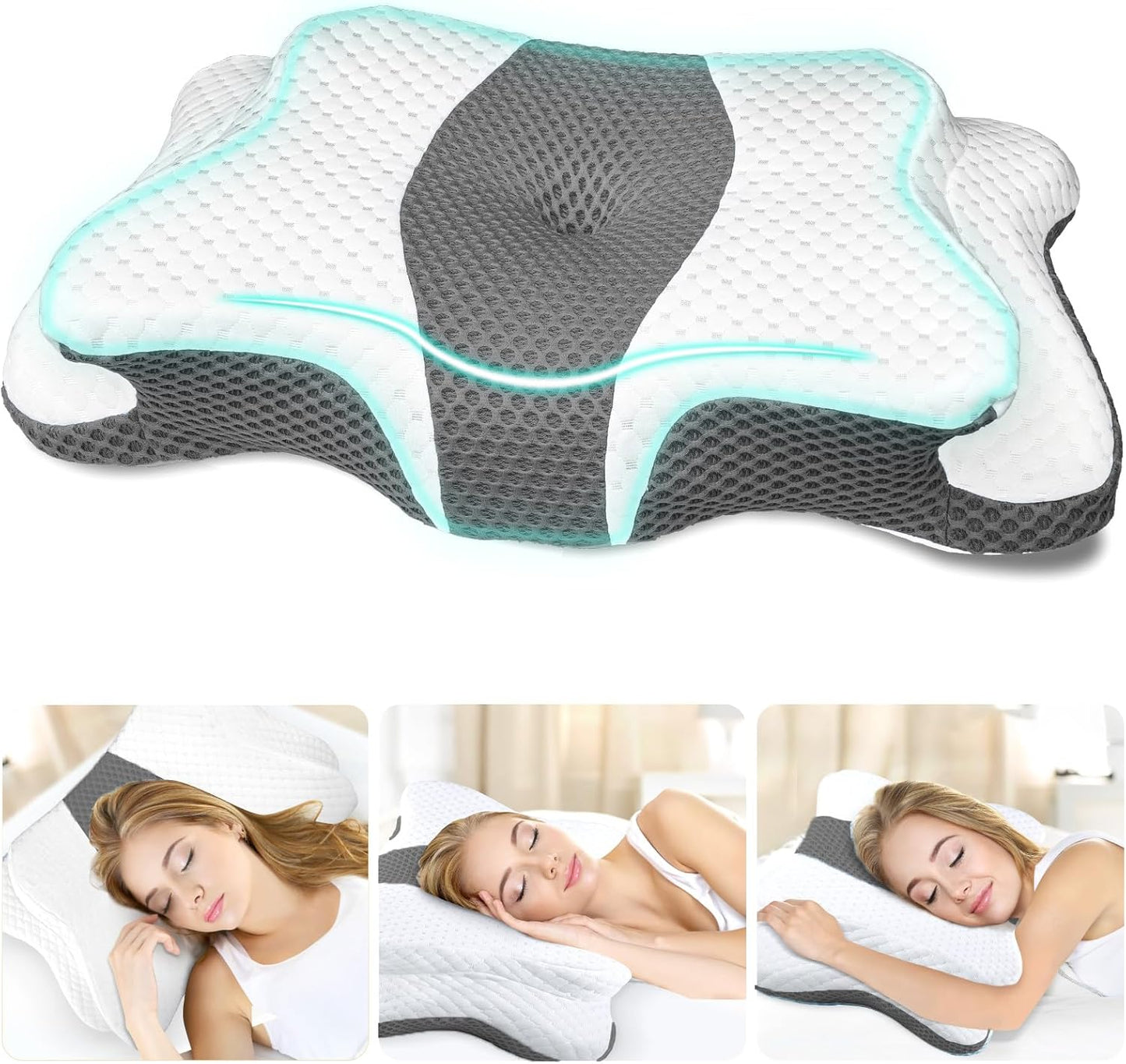 Memory Foam Cervical Pillow for Neck and Shoulder Pain Relief