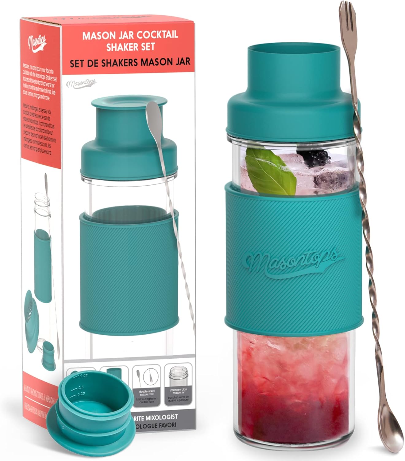 Mason Jar Cocktail Shaker Set - Shake Up Drinks in Style!