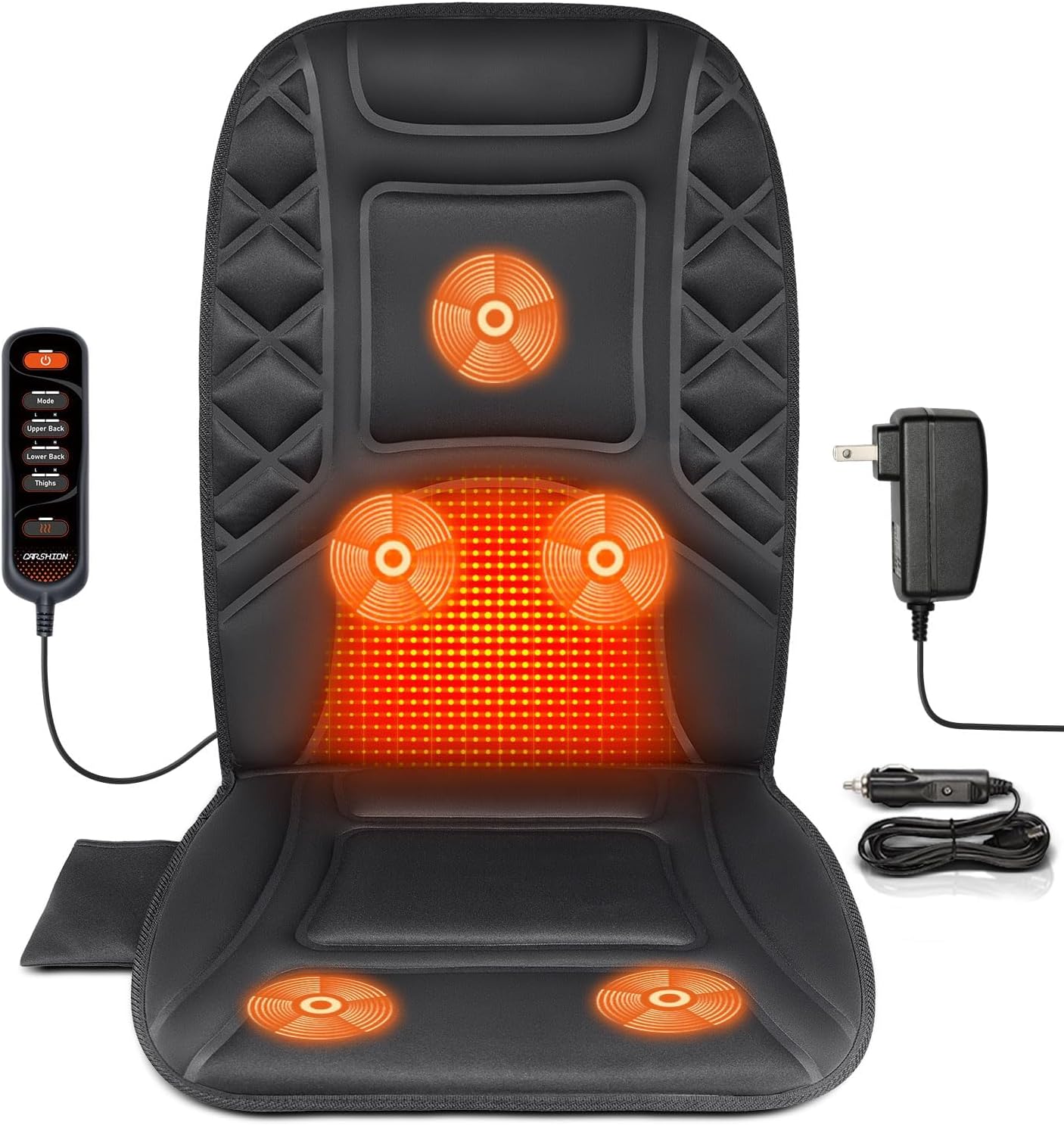 CARSHION: Heated Back Massager with 5 Nodes