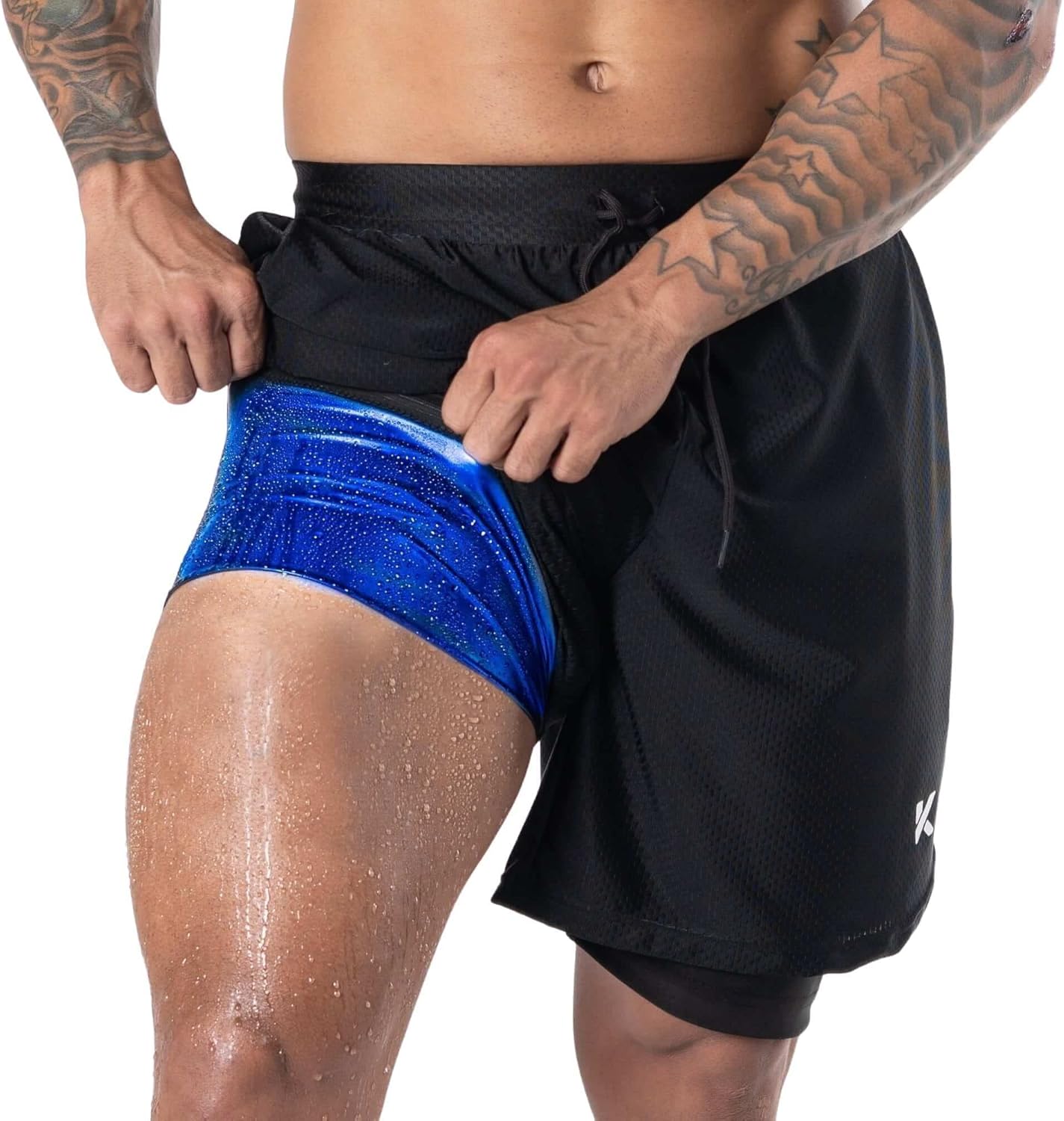 Kewlioo Men's Sauna Shorts - Heat Trapping Compression Gym Wear
