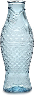 Glass Water Pitcher Fish & Fish Carafe - Light Blue 28.74 fl oz